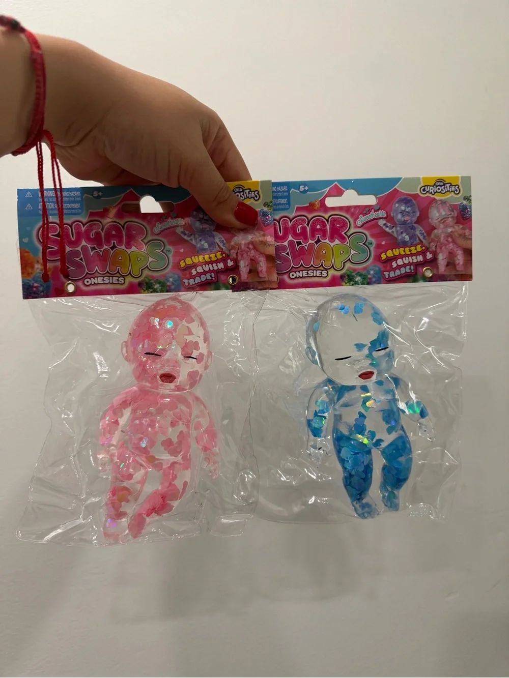 New Lot of 2 🔥Onesies Squeeze Toy - Pink or Blue